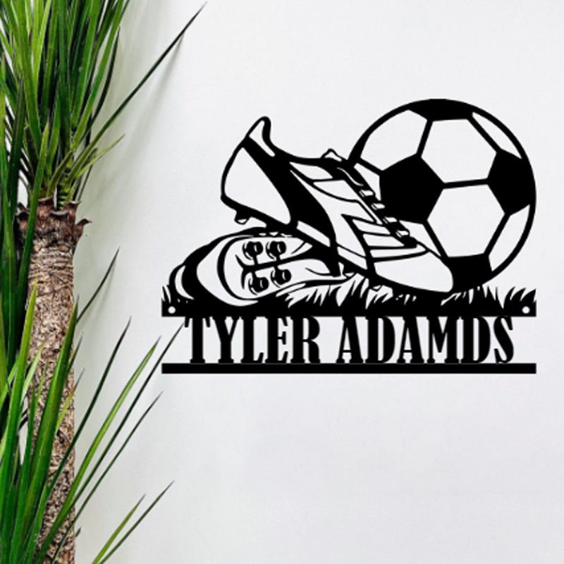 Personalized Soccer Metal Logo – Custom Soccer Team Wall Art, Sports Bar and Teen Bedroom Decoration, Unique Gifts for Soccer Enthusiasts 79222016 - DiyGiftly