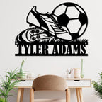Personalized Soccer Metal Logo – Custom Soccer Team Wall Art, Sports Bar and Teen Bedroom Decoration, Unique Gifts for Soccer Enthusiasts 79222016 - DiyGiftly