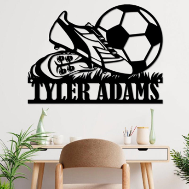 Personalized Soccer Metal Logo – Custom Soccer Team Wall Art, Sports Bar and Teen Bedroom Decoration, Unique Gifts for Soccer Enthusiasts 79222016 - DiyGiftly