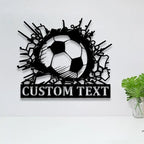 Personalized Soccer Wall Metal Light – Custom LED Wall Decor for Game Room, Bedroom, or Man Cave 736448 - DiyGiftly