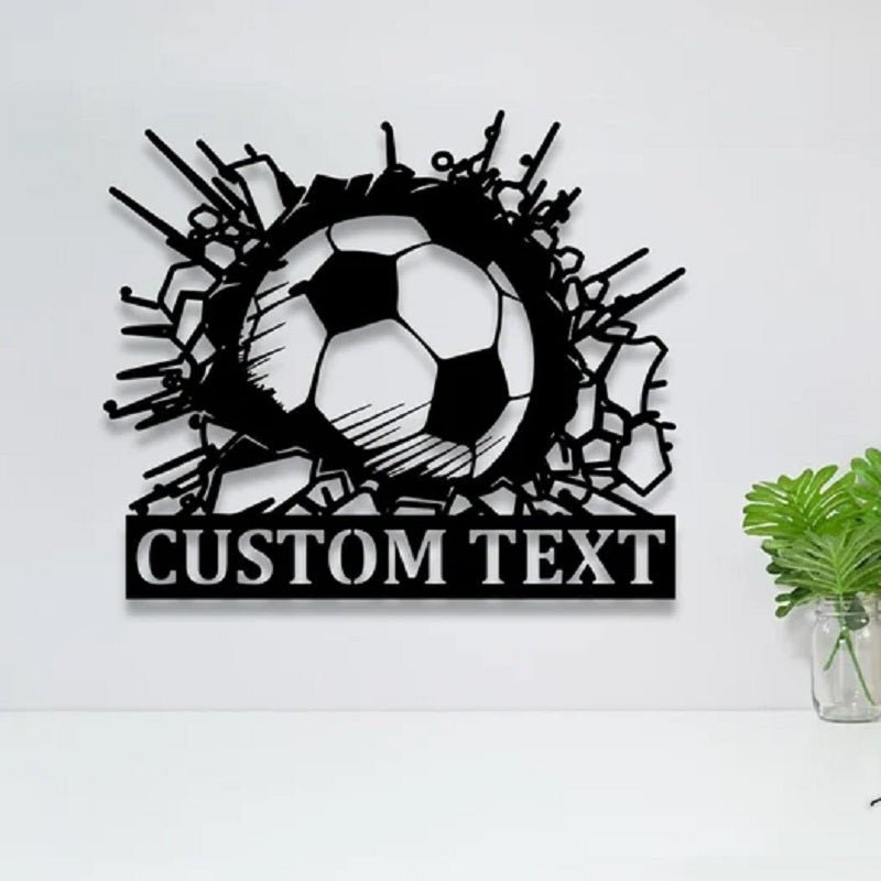 Personalized Soccer Wall Metal Light – Custom LED Wall Decor for Game Room, Bedroom, or Man Cave 736448 - DiyGiftly