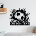 Personalized Soccer Wall Metal Light – Custom LED Wall Decor for Game Room, Bedroom, or Man Cave 736448 - DiyGiftly