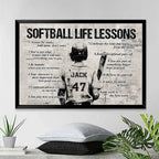 Personalized Softball Life Lessons Poster - Gift For Softball Lovers 748380 - 748406 - DiyGiftly