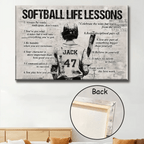 Personalized Softball Life Lessons Poster - Gift For Softball Lovers 748380 - 748406 - DiyGiftly