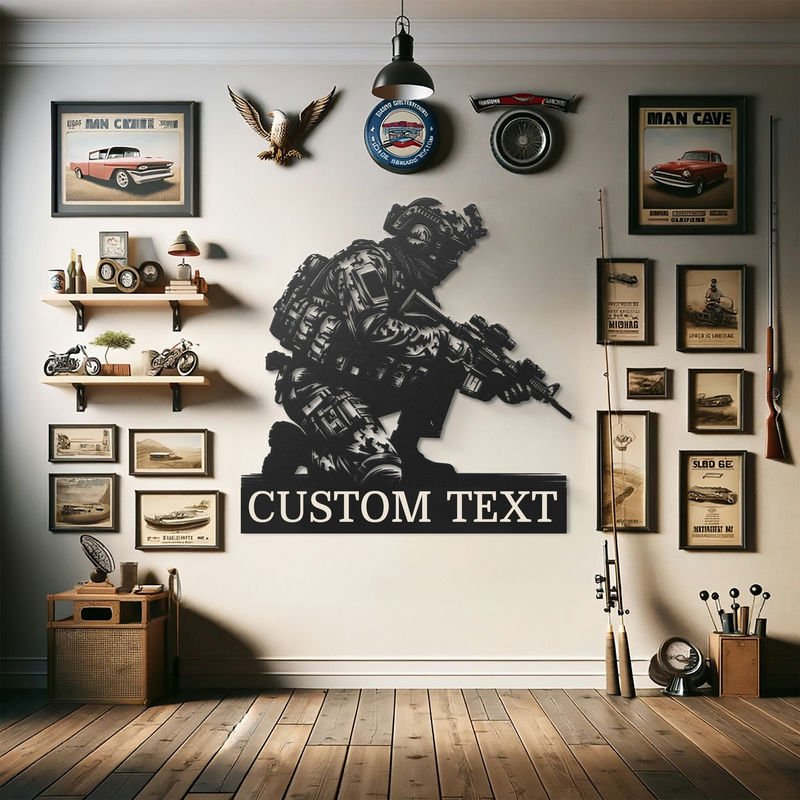 Personalized Soldier Military Metal Wall Art – Custom Army and Veteran Tribute Sign, Patriotic Military Wall Decor, Unique Gifts for Soldiers, Veterans and Military Families 62407424 - DiyGiftly