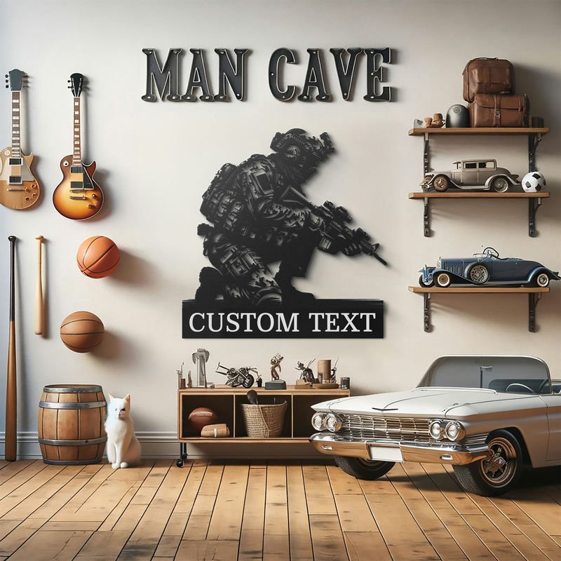 Personalized Soldier Military Metal Wall Art – Custom Army and Veteran Tribute Sign, Patriotic Military Wall Decor, Unique Gifts for Soldiers, Veterans and Military Families 62407424 - DiyGiftly