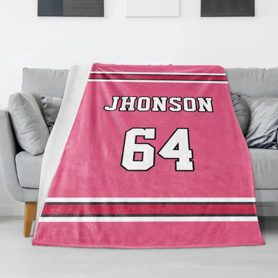 Personalized Sports Jersey Blanket - Custom Name Blanket - Basketball Blanket 747787 - DiyGiftly