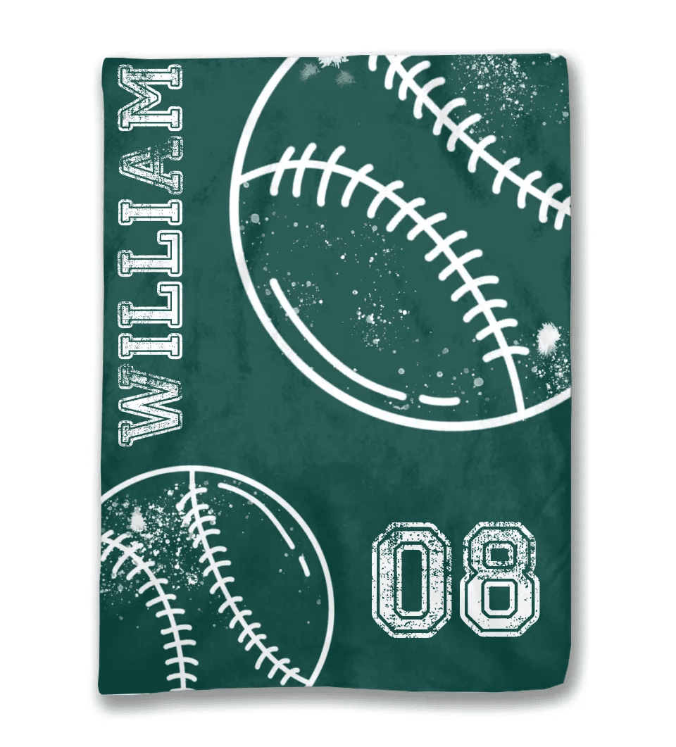 Personalized Sports team blanket with Name - Custom blanket gift - Birthday gift 747820 - DiyGiftly