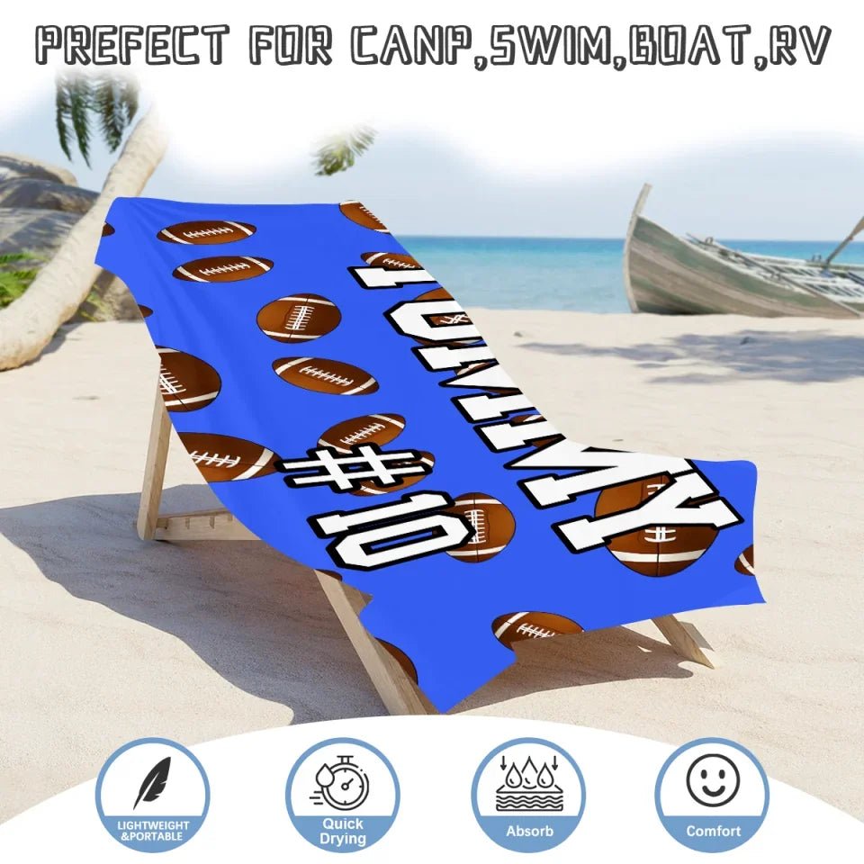 Personalized Sports Towel, Personalized Kids Sports Towel, Sports Beach Towel, Sports Team Towel Gifts, Kids Sports Towel With Name 747658 - DiyGiftly