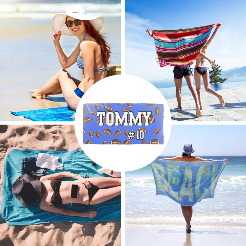 Personalized Sports Towel, Personalized Kids Sports Towel, Sports Beach Towel, Sports Team Towel Gifts, Kids Sports Towel With Name 747658 - DiyGiftly