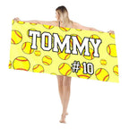 Personalized Sports Towel, Personalized Kids Sports Towel, Sports Beach Towel, Sports Team Towel Gifts, Kids Sports Towel With Name 747658 - DiyGiftly
