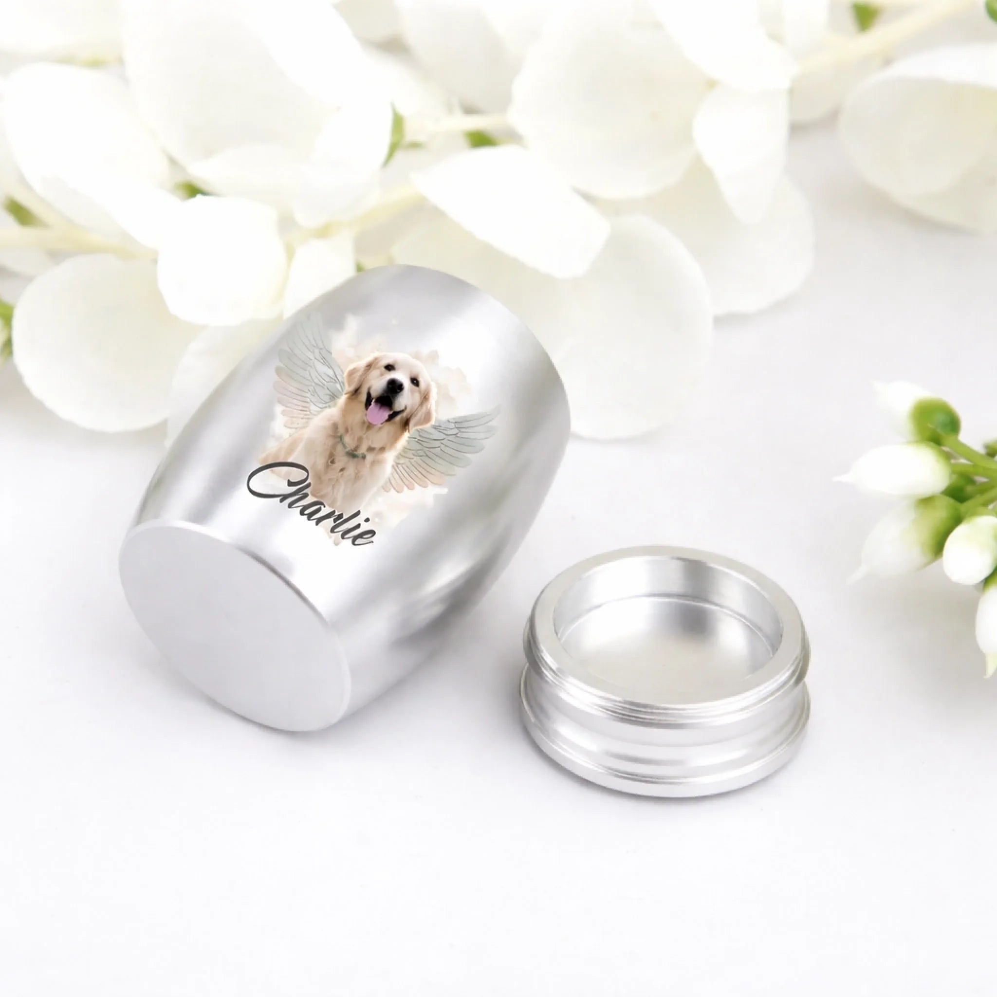 Pet Urn Personalized Design Dog Remembrance Gift for Loss of Dog Black