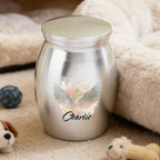 Pet Urn Stainless Steel Ashes Dog Remembrance Gift for Loss of Dog
