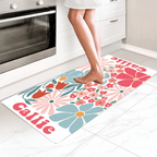 Personalized Summer Boho Danish Floral Anti - Slip Runner Rug with Custom Name – Unique Home Decor and Fitness Accessory, Perfect Birthday, Housewarming, or Team Gift for Runners, Athletes, and Boho Style Lovers 1031693 - DiyGiftly