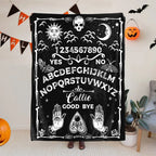 Personalized Sun Moon Skull Ouija Board Design Soft Throw Blanket with Name Gothic Style Home Decor Halloween Gift for Divination Enthusiasts 14699776 - DiyGiftly