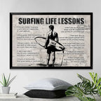 Personalized Surfing Life Lessons Poster - Gift For Surfing Lovers 745086 - 745087 - DiyGiftly