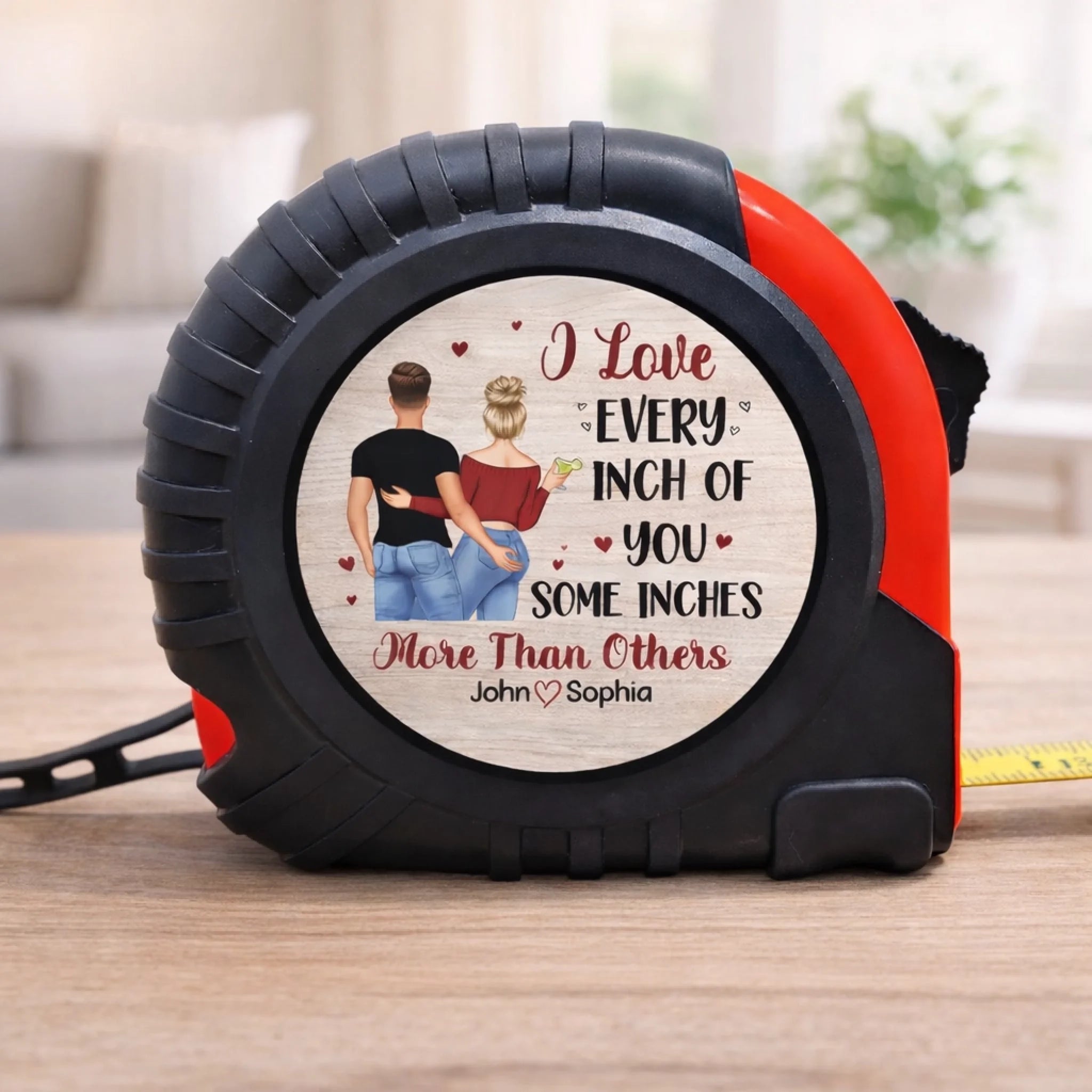 Personalized Tape Measure - I Love Every Inch Of You, Gift for Husband & Boyfriend 1109076 - DiyGiftly