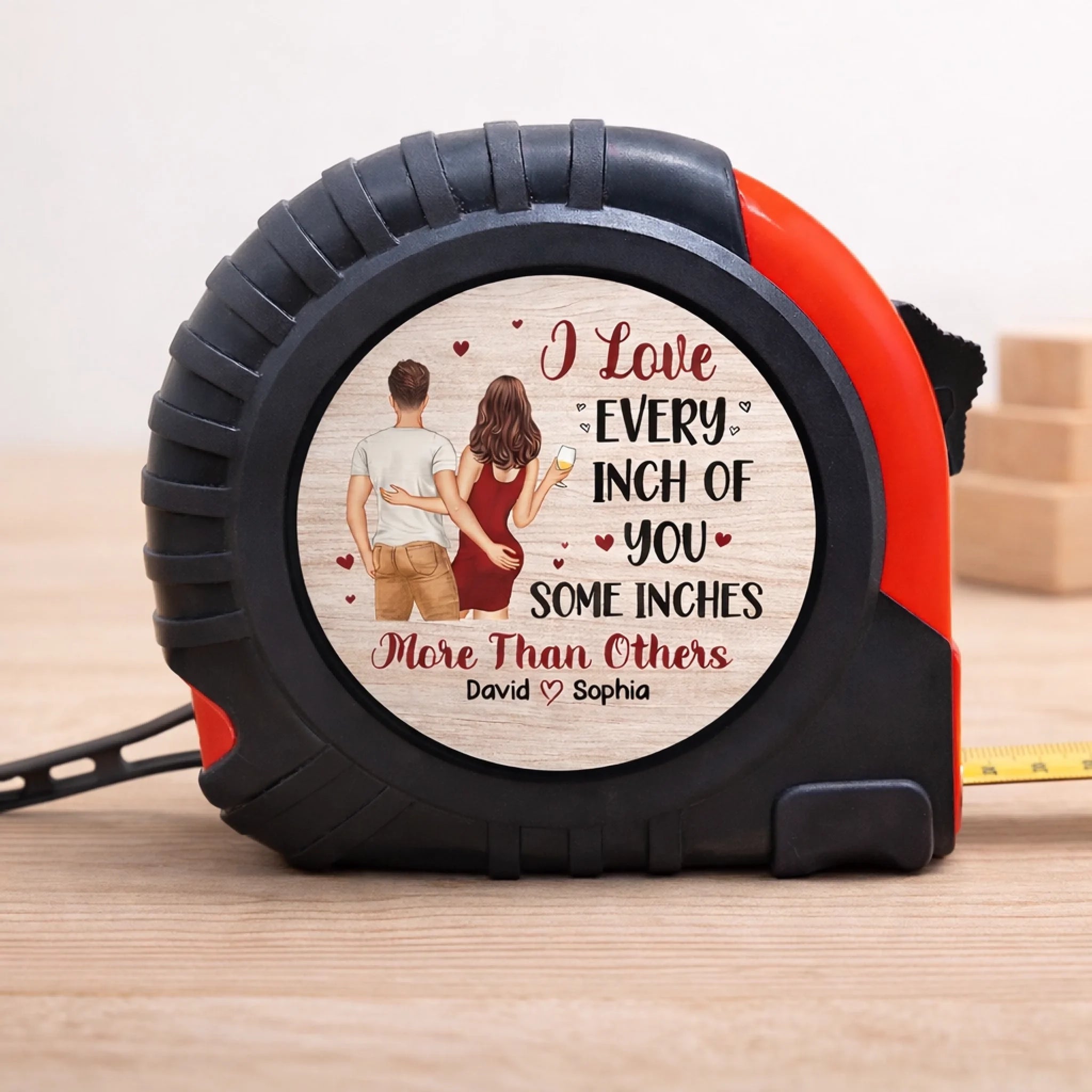 Personalized Tape Measure - I Love Every Inch Of You, Gift for Husband & Boyfriend 1109076 - DiyGiftly
