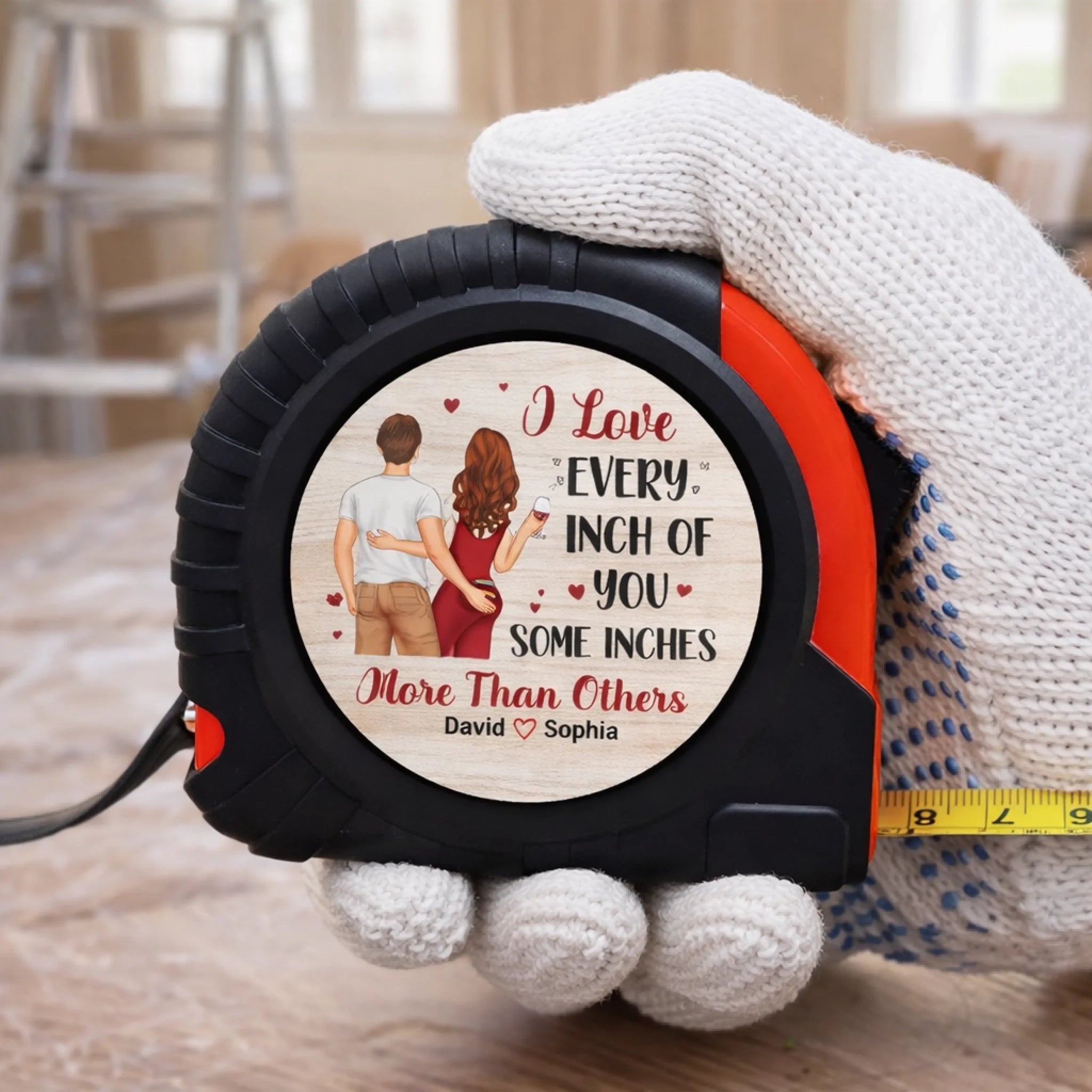 Personalized Tape Measure - I Love Every Inch Of You, Gift for Husband & Boyfriend 1109076 - DiyGiftly