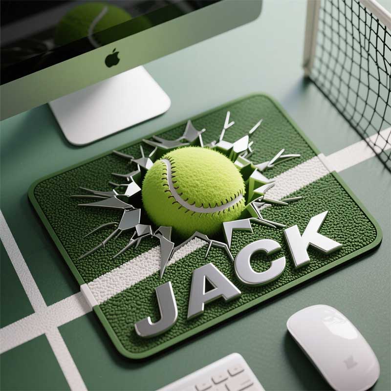 Personalized Tennis - Themed Mouse Pad with Custom Name – Unique Office Desk Accessory, Custom Gift for Tennis Players, Coaches, Students, and Sports Fans 86807808 - DiyGiftly