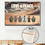 Personalized The Pursuit of Love & Peace is Forever - Custom Canvas & Poster - Wood Framed Canvas - Perfect Gift for Comrade, Memorial Keepsake 722112 - 723974 - DiyGiftly