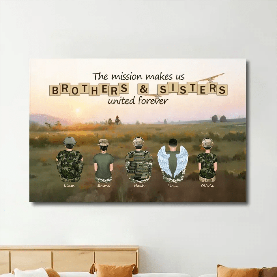 Personalized The Pursuit of Love & Peace is Forever - Custom Canvas & Poster - Wood Framed Canvas - Perfect Gift for Comrade, Memorial Keepsake 722112 - 723974 - DiyGiftly