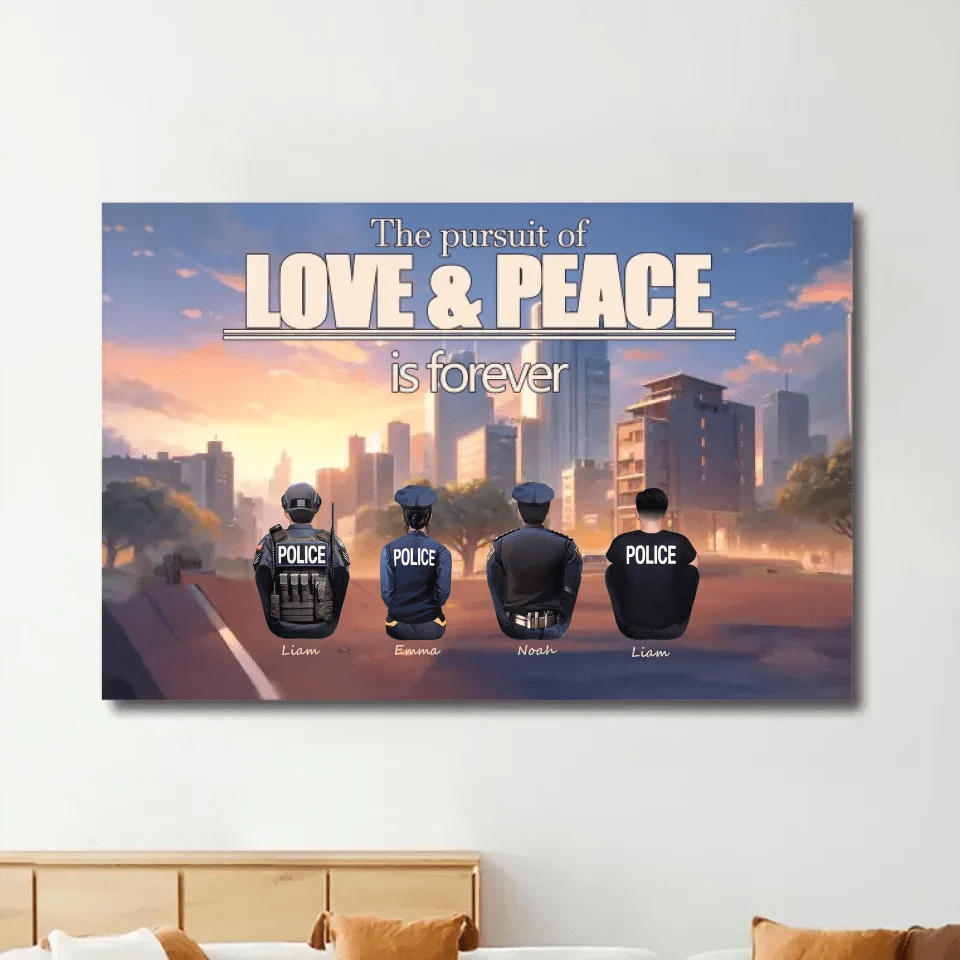 Personalized The Pursuit of Love & Peace is Forever - Custom Canvas & Poster - Wood Framed Canvas - Perfect Gift for Comrade, Memorial Keepsake 722112 - 723974 - DiyGiftly