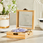 Personalized Transparent Glass Wooden Box With Text Creative Storage Gift Box - DiyGiftly