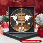 Personalized Travel Adventure Ornament, Custom Traveling Destination Ornament 731549 - DiyGiftly