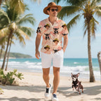 Personalized Tropical Palm 1 - 2 Face Photos Design Hawaiian Short - Sleeve Shirt Funny Summer Beach Party Birthday Gift for Men 98633728 - DiyGiftly