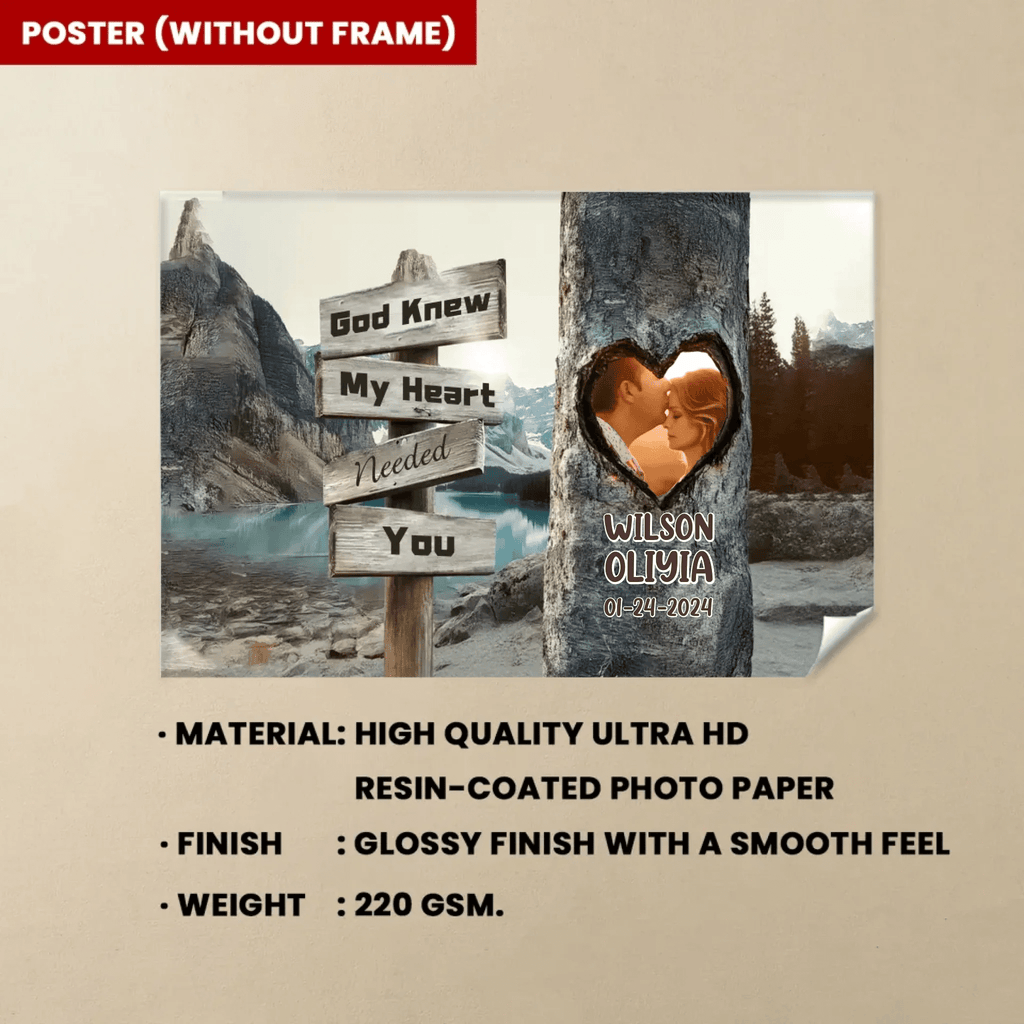 Personalized Unique Couple’s Gift Rustic Tree Carving What I Love Most Canvas Wall Art 759058 - DiyGiftly