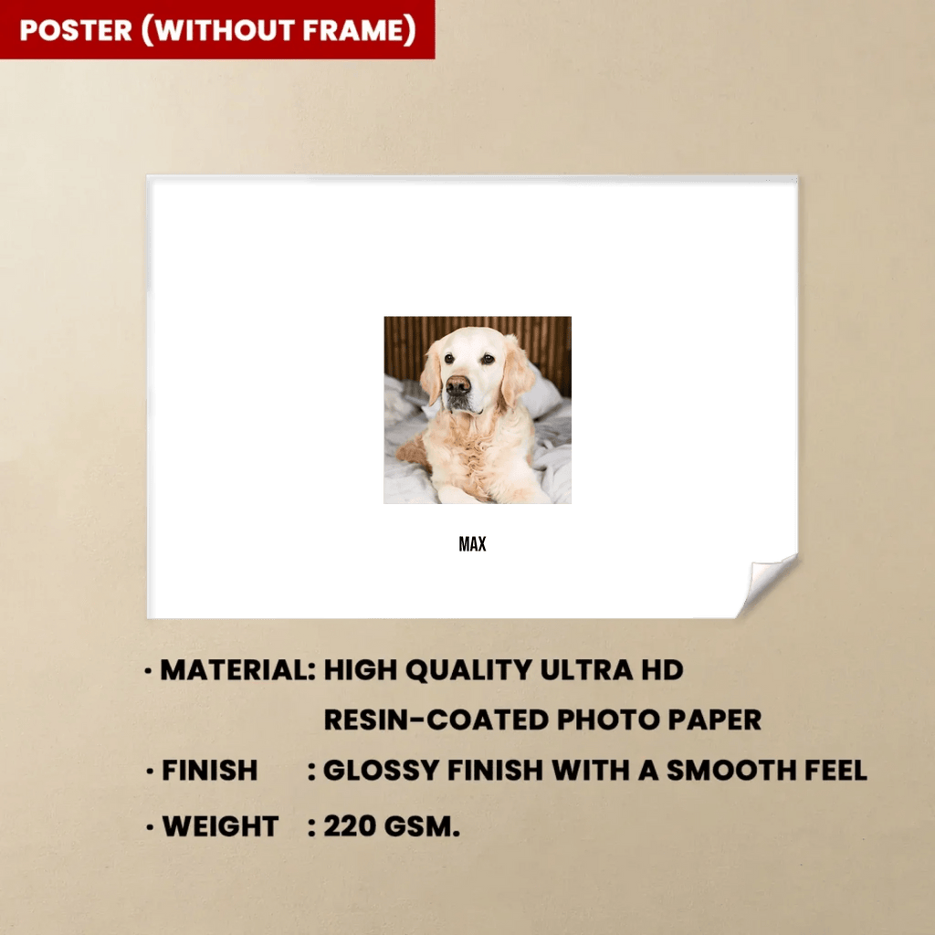 Personalized Upload Photo Dog Memorial In Loving Memory Wall Decor Sympathy Gift Ideas For Loss of Pet Poster 715613 - 715726 - DiyGiftly