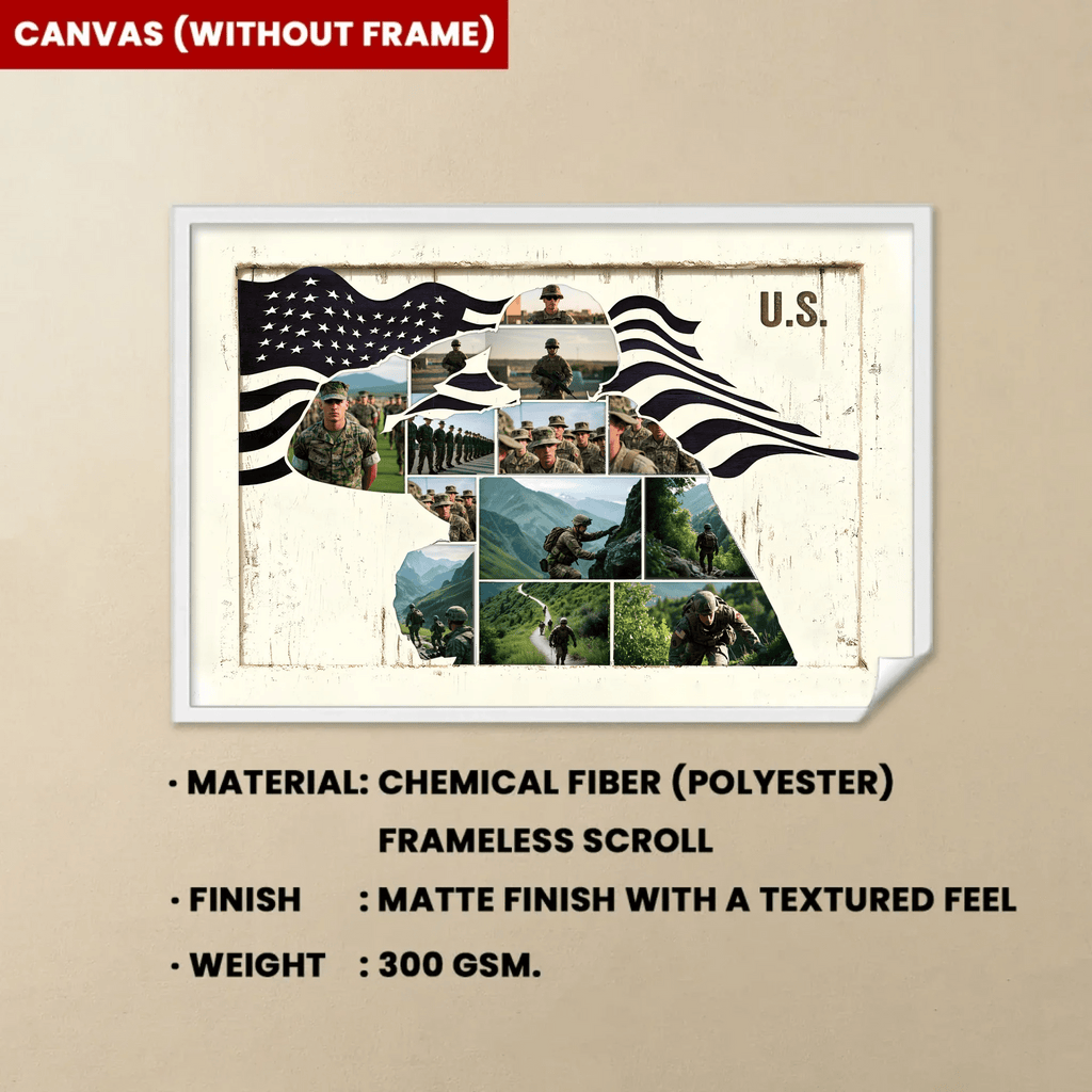 Personalized US Military Photo Collage Poster - Gift For Veterans, Soldiers 745075 - 745642 - DiyGiftly