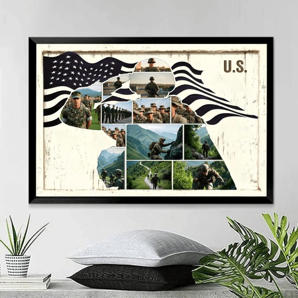 Personalized US Military Photo Collage Poster - Gift For Veterans, Soldiers 745075 - 745642 - DiyGiftly