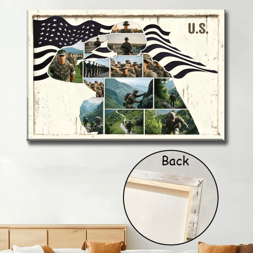 Personalized US Military Photo Collage Poster - Gift For Veterans, Soldiers 745075 - 745642 - DiyGiftly