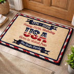 Personalized USA 250th Anniversary Doormat - Faux Yarn Patriotic Pattern (1776 - 2026) 1122295 - DiyGiftly