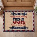 Personalized USA 250th Anniversary Doormat - Faux Yarn Patriotic Pattern (1776 - 2026) 1122295 - DiyGiftly