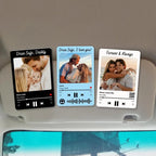 Personalized Valentine's Day Gift For Him, Custom Song & Photo Car Visor Clip, Boyfriend Husband Gifts, Drive Safe Photo Family Visor Clip 94239488 - DiyGiftly