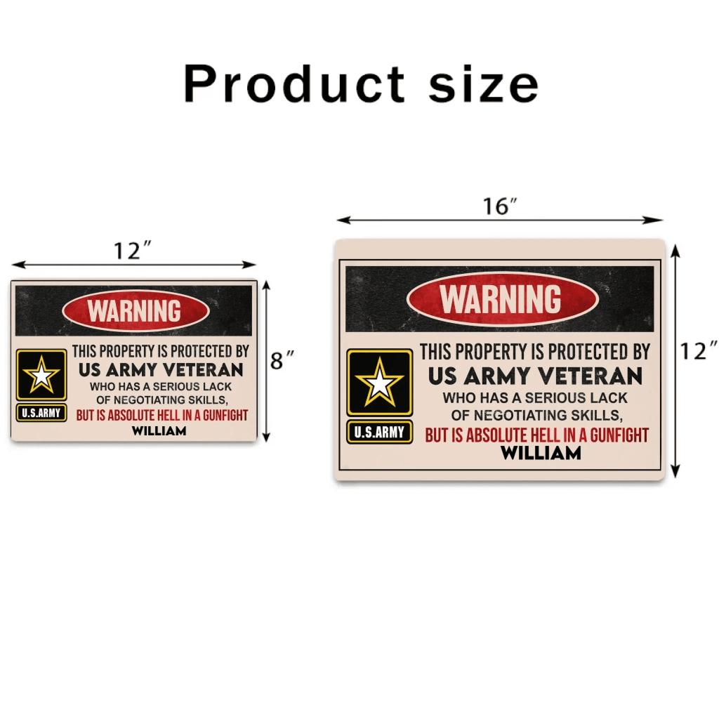 Personalized Veteran Metal Sign 724001 - 724081 - DiyGiftly