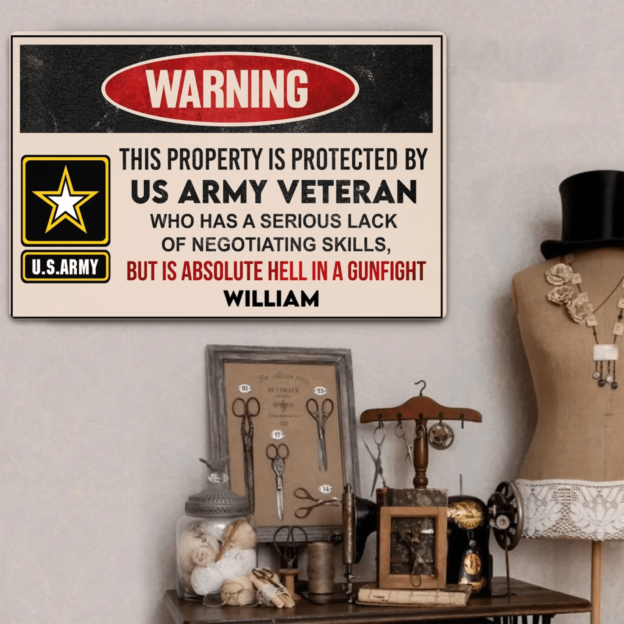 Personalized Veteran Metal Sign 724001 - 724081 - DiyGiftly