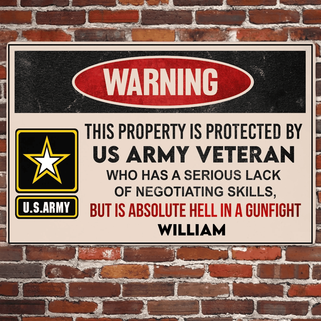 Personalized Veteran Metal Sign 724001 - 724081 - DiyGiftly