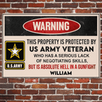 Personalized Veteran Metal Sign 724001 - 724081 - DiyGiftly