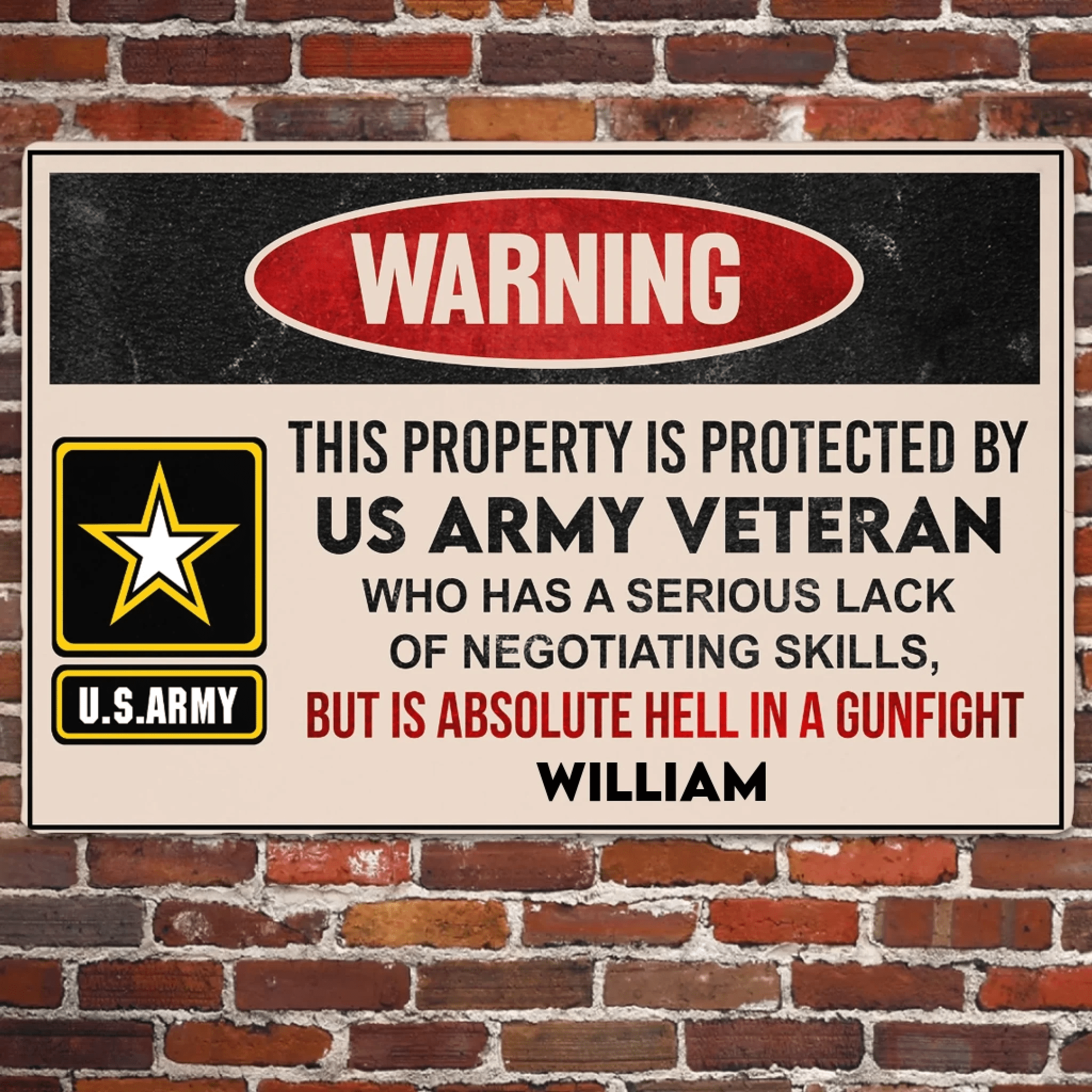 Personalized Veteran Metal Sign 724001 - 724081 - DiyGiftly