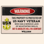 Personalized Veteran Metal Sign 724001 - 724081 - DiyGiftly