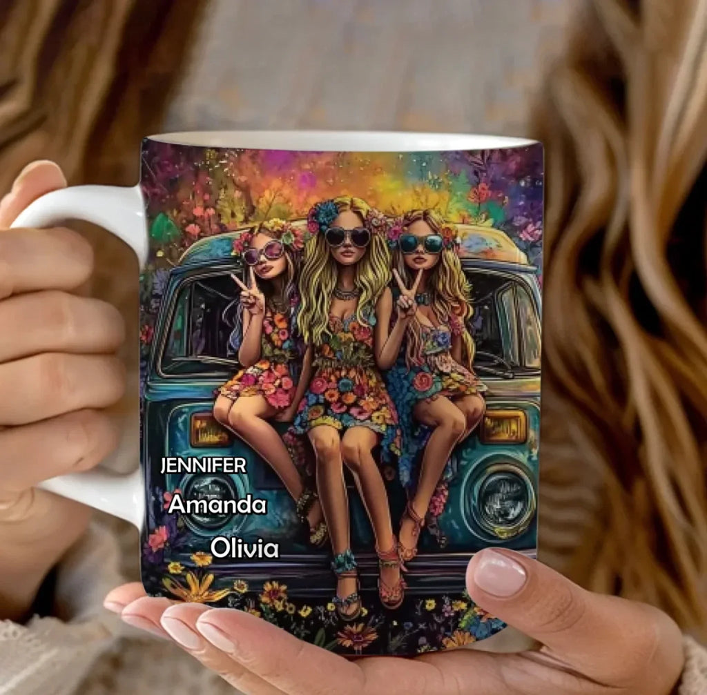 Personalized Vintage Camping And Girl Accent Mug 761187 - DiyGiftly