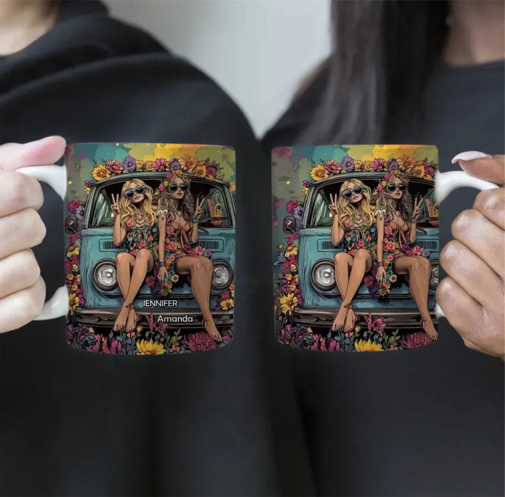 Personalized Vintage Camping And Girl Accent Mug 761187 - DiyGiftly
