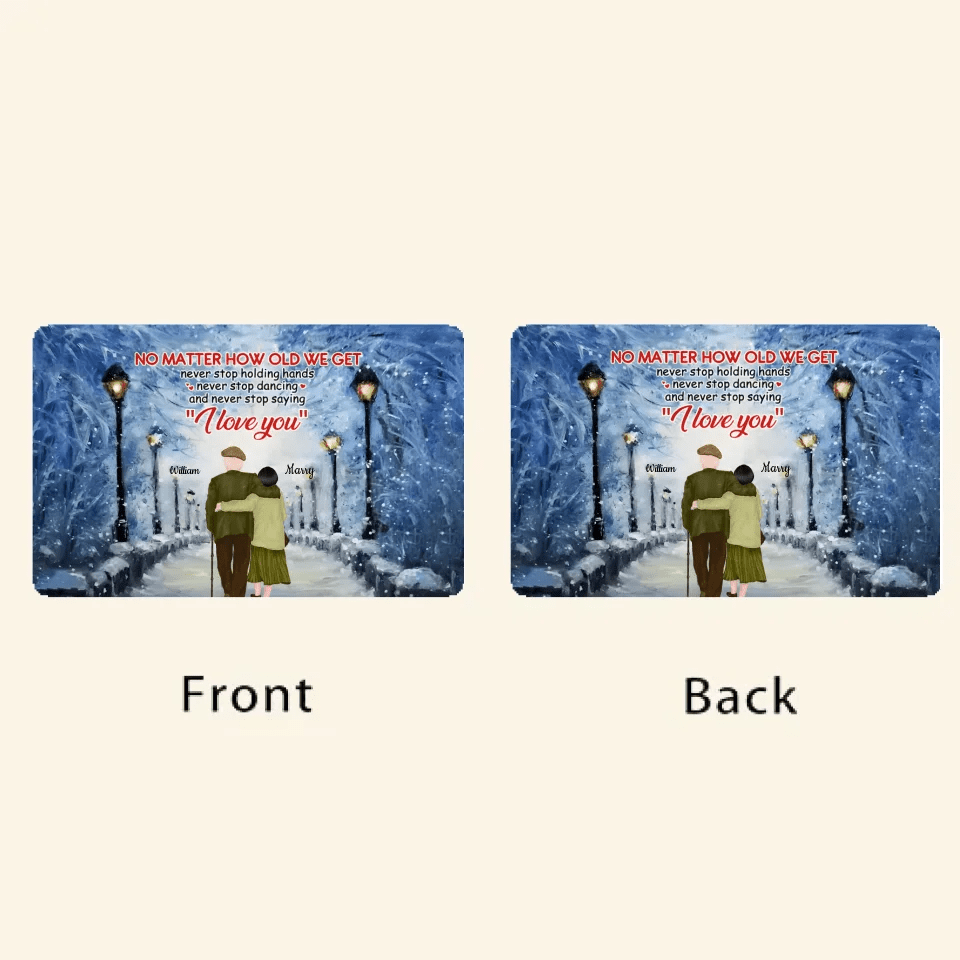 Personalized Walking on a Snowy Day Romantic Scene Wallet Card Anniversary Gift 730765 - Q - DiyGiftly