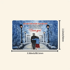 Personalized Walking on a Snowy Day Romantic Scene Wallet Card Anniversary Gift 730765 - Q - DiyGiftly