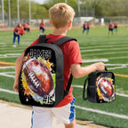Personalized Watercolor Soccer Rugby Backpack Lunch Bag Pencil Case Set with Name Number Back to School Team Training Day Birthday Gift for Boys Girls 84156928 - DiyGiftly