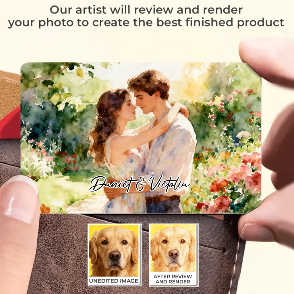 Personalized Watercolor Style Illustration - Custom Couples Portrait – Custom Cartoon Portrait from Photo as Digital Download, Wall Art, Pillow, Mug, Blanket, Beach Towel, Keychain, Desk Sign & Morer 1065089 - DiyGiftly